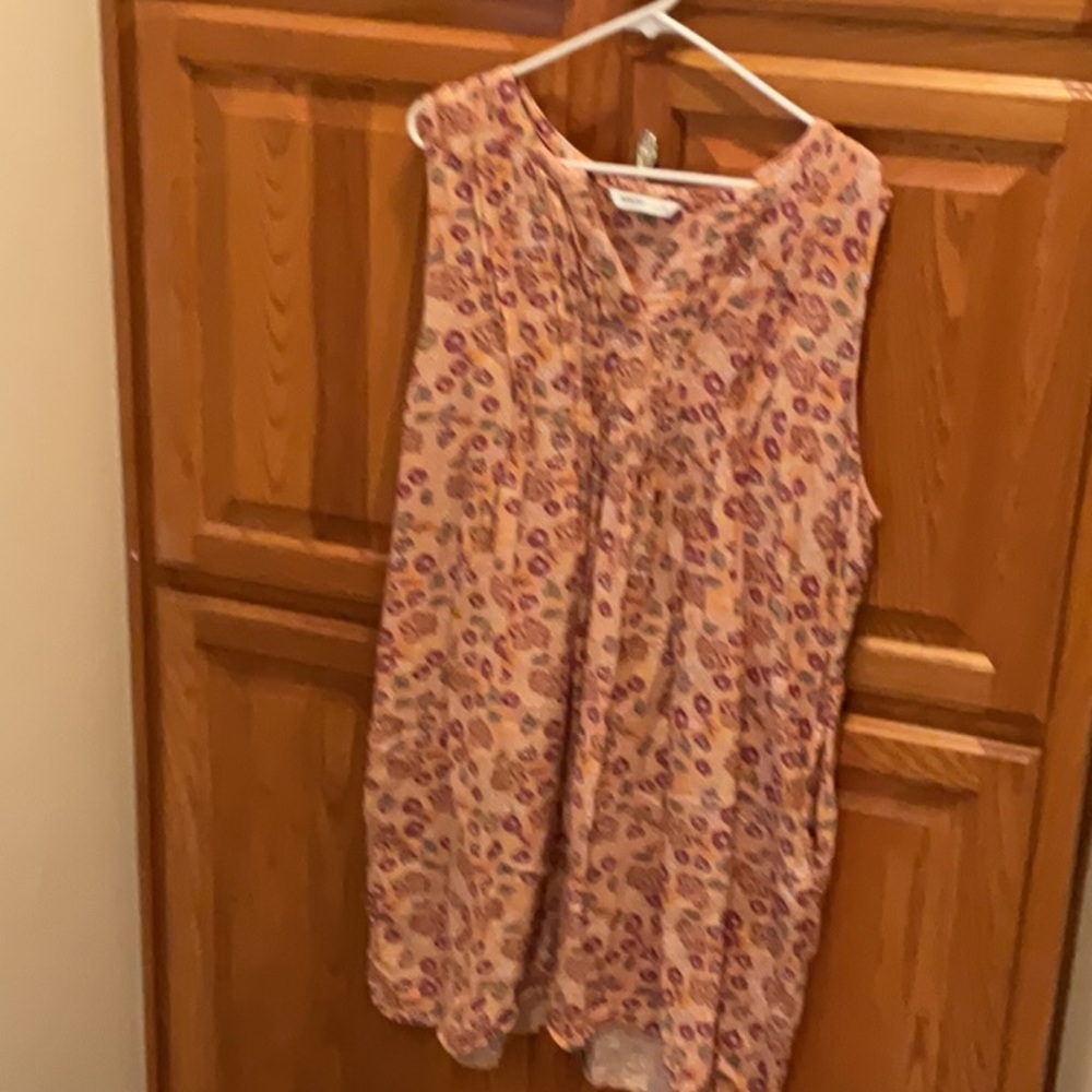 Sonoma Pink Sleeveless Midi Dress Relaxed Style